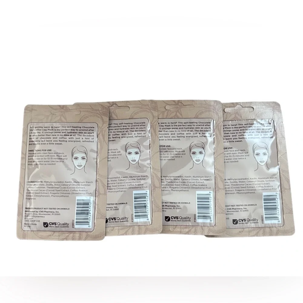 CVS Chocolate and Coffee Self-Heating Clay Mask Lot Of 5 NEW